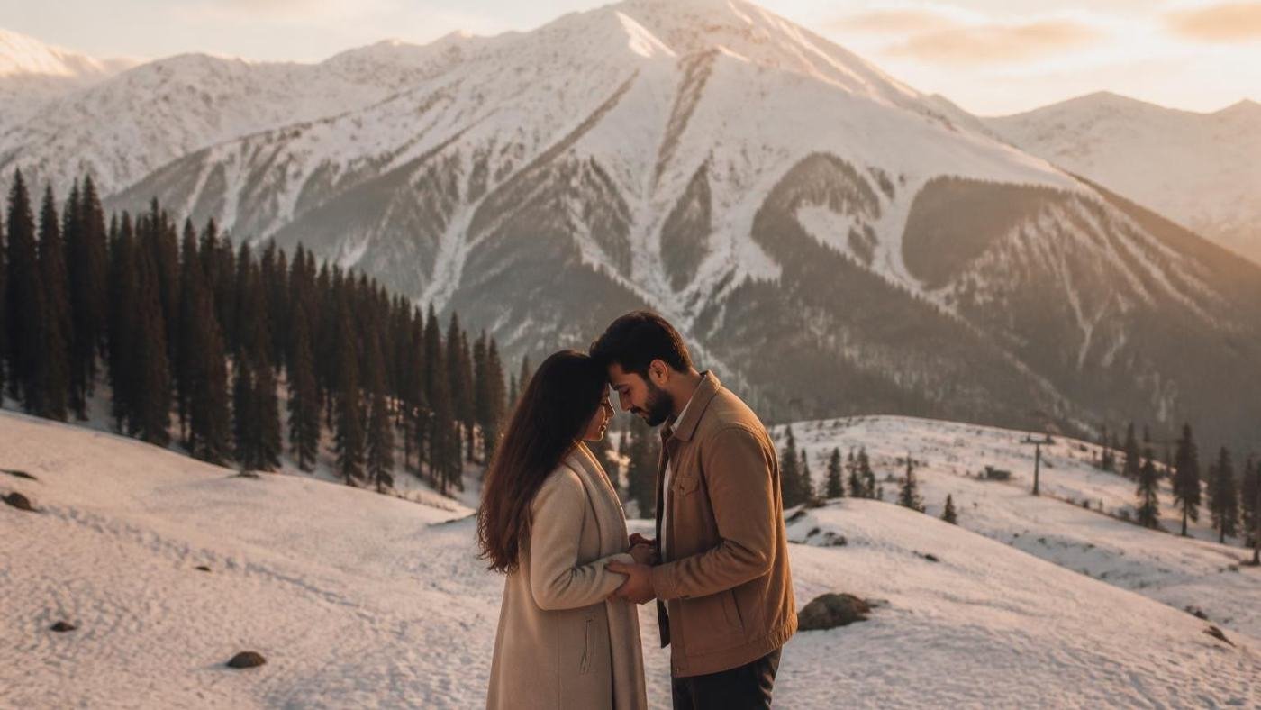 Couple in the snow