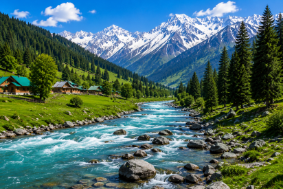 Doodhpathri meadows and houseboat stay on the Kashmir 6 nights 7 days tour