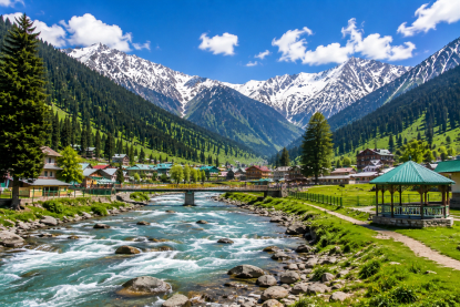 Lidder river valley at Pahalgam