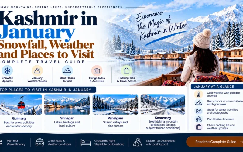 Kashmir in January: Snowfall, Weather and Places to Visit