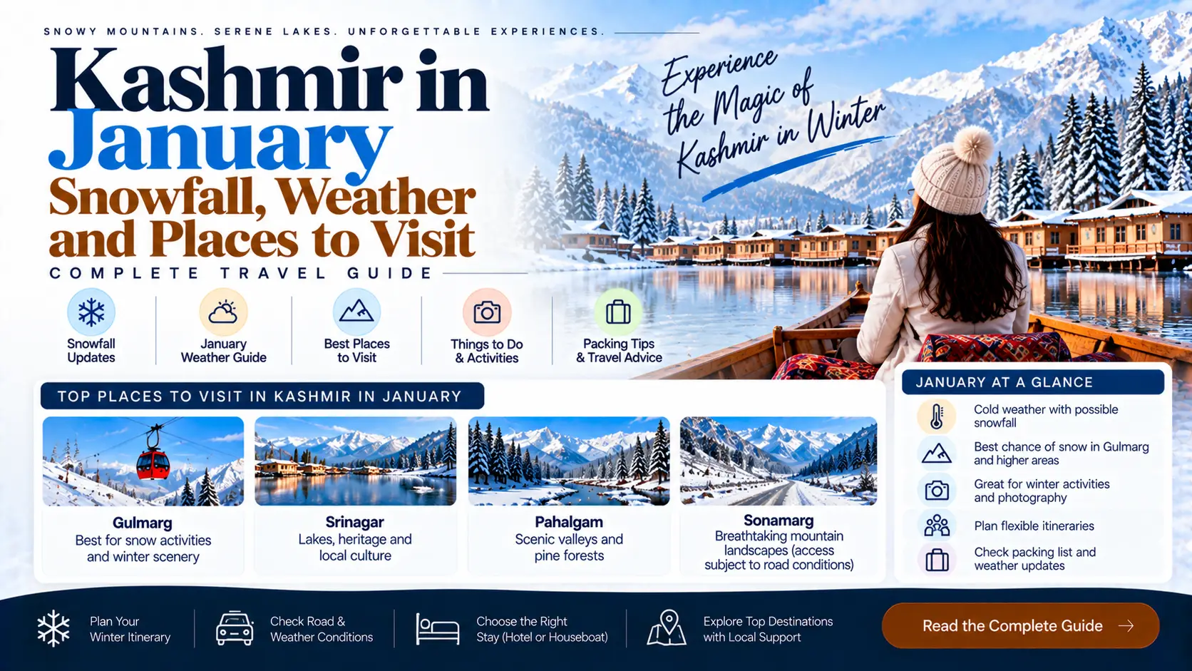 Kashmir in January: Snowfall, Weather and Places to Visit